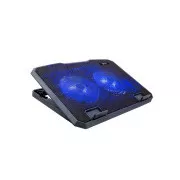 Placă de răcire C-TECH sub NTB CLP-140, 15, 6", 2x 140mm, 2x USB, iluminare de fundal albastră