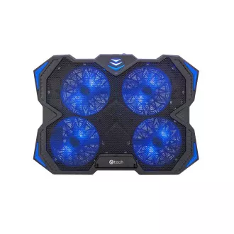 Placă de răcire C-TECH sub NTB Zefyros (GCP-01B), jocuri casual, 17, 3", iluminare de fundal albastră, control al vitezei Placă de răcire C-TECH sub NTB Zefyros (GCP-01B), jocuri casual, 17, 3", iluminare de fundal albastră, control al vitezei