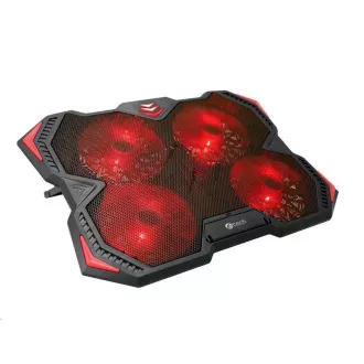 Placă de răcire C-TECH sub NTB Zefyros (GCP-01R), jocuri casual, 17, 3 inchi, iluminare de fundal roșie, control al vitezei