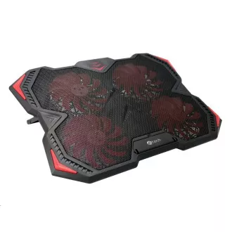 Placă de răcire C-TECH sub NTB Zefyros (GCP-01R), jocuri casual, 17, 3 inchi, iluminare de fundal roșie, control al vitezei