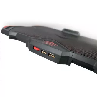Placă de răcire C-TECH sub NTB Zefyros (GCP-01R), jocuri casual, 17, 3 inchi, iluminare de fundal roșie, control al vitezei