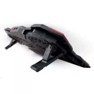 Placă de răcire C-TECH sub NTB Zefyros (GCP-01R), jocuri casual, 17, 3 inchi, iluminare de fundal roșie, control al vitezei