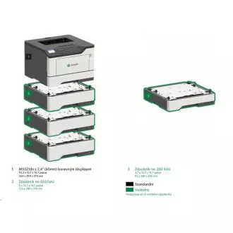 Imprimantă alb-negru LEXMARK MS521dn A4, 44 ppm, 512 MB, LCD, duplex, USB 2.0, LAN