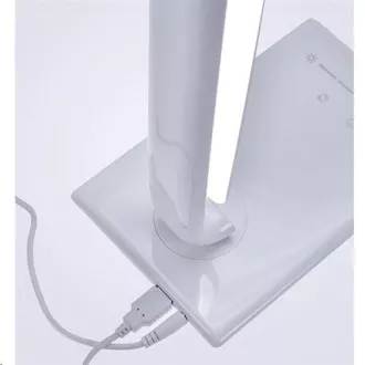 Lampa de masa Solight LED dimmabila, 12W, selectarea temperaturii luminii, USB, alb lucios