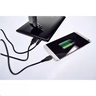 Lampa de masa Solight LED dimmabila, 12W, selectarea temperaturii luminii, USB, alb lucios