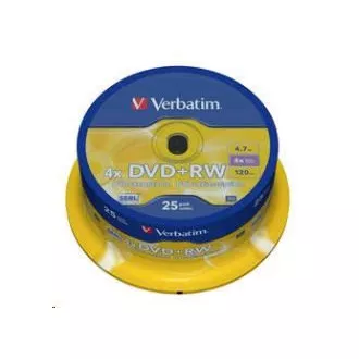 VERBATIM DVD + RW (pachet de 25) Spindle / 4x / DLP / 4,7 GB