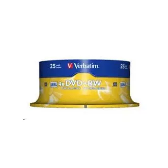 VERBATIM DVD + RW (pachet de 25) Spindle / 4x / DLP / 4,7 GB