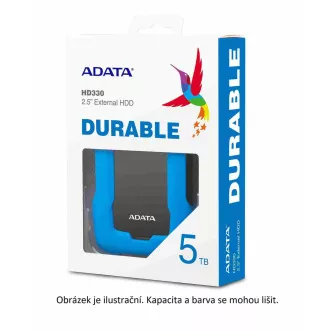 ADATA HDD extern 2TB 2, 5" USB 3.1 HD330, BLACK COLOR BOX, negru (cauciuc, rezistent la șocuri)