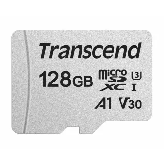 Card MicroSDXC TRANSCEND 128GB 300S, UHS-I U3 V30 + adaptor