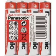 Baterii PANASONIC zinc Carbon Red Zinc R03RZ / 4P AAA 1.5V (contractabil 4buc)