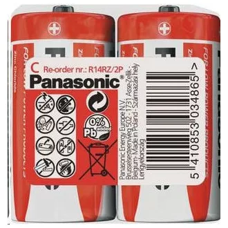 Baterii PANASONIC zinc Carbon Red Zinc R14RZ / 2P C 1.5V (contractabil 2buc)