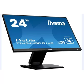 Monitor tactil Iiyama ProLite T2454MSC-B1AG, 60 cm (23, 6 inchi), CAP 10-touch, Full HD, negru