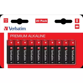 Baterie alcalina VERBATIM AA Pachet 20 / LR6 Baterie alcalina VERBATIM AA Pachet 20 / LR6