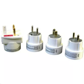 Adaptor de voiaj Solight, pliabil, alb Adaptor de voiaj Solight, pliabil, alb