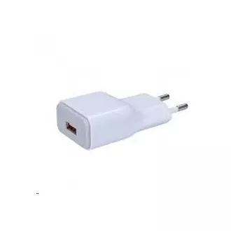 Adaptor de încărcare USB Solight, încărcare rapidă: 1x USB Qualcomm, 5V2A / 9V1.5A / 12V1A, AC 230V, alb-gri