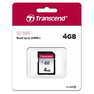 Card SDHC TRANSCEND 4GB 300S, clasa 10 (R: 95 / W: 45 MB / s)