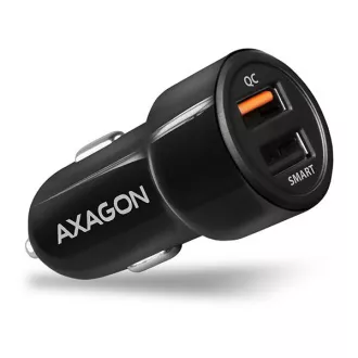 AXAGON PWC-QC5, încărcător auto RAPID și SMART, 2x porturi QC3.0 / AFC / FCP + 5V-2.6A, 31.5W