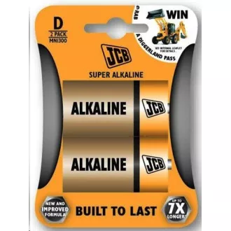 Baterie alcalină JCB SUPER LR20, blister 2 buc