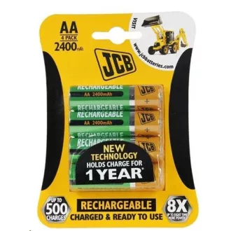 JCB RTU NiMH AA / R06, min.2400mAh, preîncărcat, blister 4 buc.