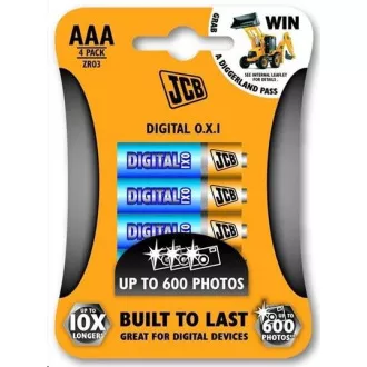 Baterie alcalină JCB OXI DIGITAL LR03, blister 4 buc.