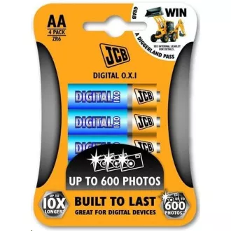 Baterie alcalină JCB OXI DIGITAL LR06, blister 4 buc.