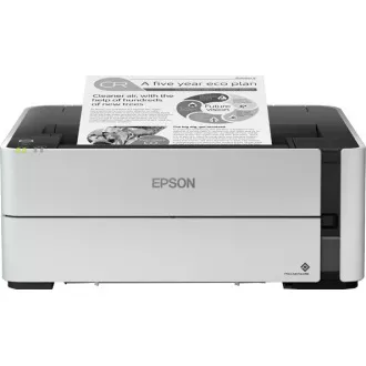 Imprimantă cu cerneală EPSON EcoTank Mono M1180, A4, 1200x2400dpi, 39ppm, USB, Ethernet, Wi-Fi, Duplex, garanție 5 ani după înregistrare