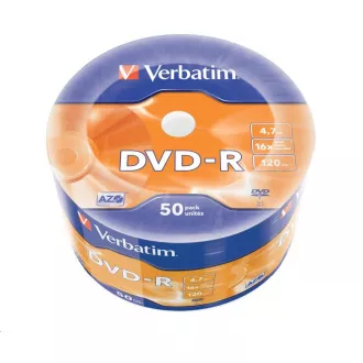 VERBATIM DVD-R (pachet de 50) 16x WRAP 4,7 GB MATT VERBATIM DVD-R (pachet de 50) 16x WRAP 4,7 GB MATT