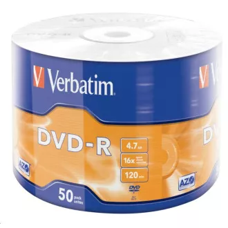 VERBATIM DVD-R (pachet de 50) 16x WRAP 4,7 GB MATT VERBATIM DVD-R (pachet de 50) 16x WRAP 4,7 GB MATT