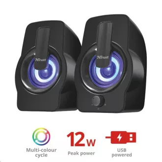 Set difuzoare TRUST Gemi RGB 2.0 - negru