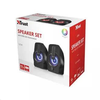 Set difuzoare TRUST Gemi RGB 2.0 - negru