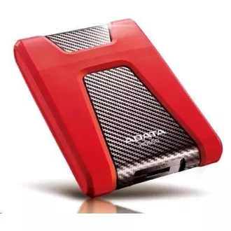HDD extern ADATA 1TB USB 3.1 DashDrive Durable HD650, roșu (cauciuc, rezistent la impact)