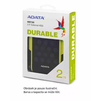 HDD extern ADATA 1TB 2, 5" USB 3.2, DashDrive™ Durable HD720, senzor G, negru, (cauciuc, rezistent la apă/impact)
