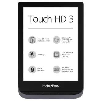 POCKETOOK 632 Touch HD 3, Gri metalic, 16 GB POCKETOOK 632 Touch HD 3, Gri metalic, 16 GB