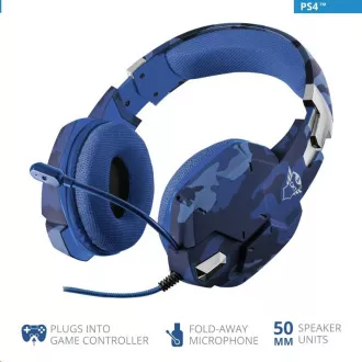 Căști pentru jocuri Trust GXT 322B Carus pentru PS4 și PS5 - albastru camo Căști pentru jocuri Trust GXT 322B Carus pentru PS4 și PS5 - albastru camo