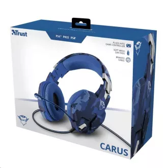 Căști pentru jocuri Trust GXT 322B Carus pentru PS4 și PS5 - albastru camo Căști pentru jocuri Trust GXT 322B Carus pentru PS4 și PS5 - albastru camo