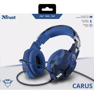 Căști pentru jocuri Trust GXT 322B Carus pentru PS4 și PS5 - albastru camo Căști pentru jocuri Trust GXT 322B Carus pentru PS4 și PS5 - albastru camo
