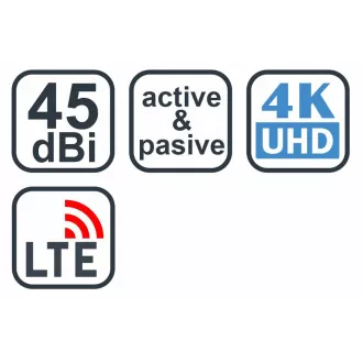 EVOLVEO Xany 2A, 230/5V, antenă interioară activă FM/DAB+/DVB-T2, filtru LTE, 4G, 5G