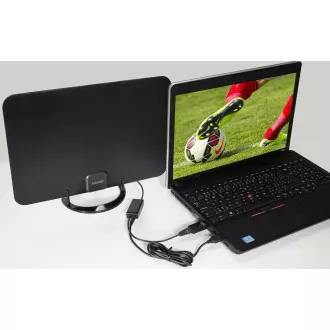EVOLVEO Xany 2A, 230/5V, antenă interioară activă FM/DAB+/DVB-T2, filtru LTE, 4G, 5G