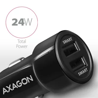 AXAGON PWC-5V5, încărcător auto SMART, 2x porturi 5V-2.4A + 2.4A, 24W