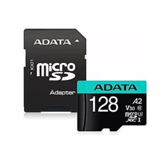 Card ADATA MicroSDXC 128GB Premier Pro UHS-I V30S (R: 100 / W: 80 MB / s) + adaptor SD