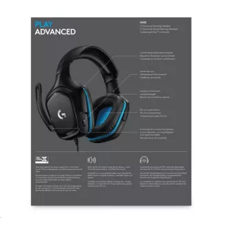 Căști pentru jocuri cu fir Logitech G432 7.1