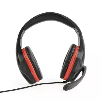 Căști GEMBIRD cu microfon GHS-03, gaming, negru-roșu