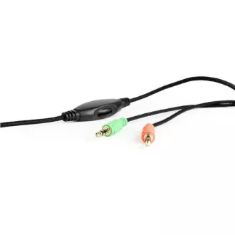 Căști GEMBIRD cu microfon GHS-03, gaming, negru-roșu
