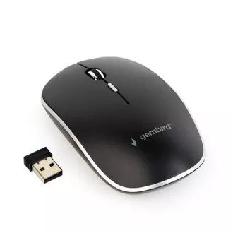 Mouse GEMBIRD MUSW-4B-01, negru, wireless, nano receptor USB