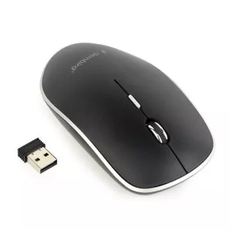 Mouse GEMBIRD MUSW-4B-01, negru, wireless, nano receptor USB