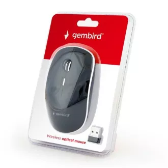 Mouse GEMBIRD MUSW-4B-01, negru, wireless, nano receptor USB