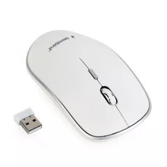 Mouse GEMBIRD MUSW-4B-01, alb, wireless, nano receptor USB