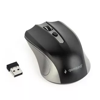 Mouse GEMBIRD MUSW-4B-04-GB, gri-negru, wireless, nano receptor USB Mouse GEMBIRD MUSW-4B-04-GB, gri-negru, wireless, nano receptor USB