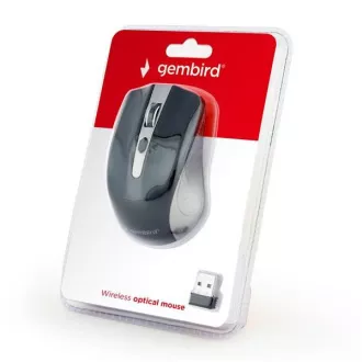 Mouse GEMBIRD MUSW-4B-04-GB, gri-negru, wireless, nano receptor USB Mouse GEMBIRD MUSW-4B-04-GB, gri-negru, wireless, nano receptor USB