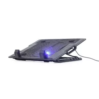 GEMBIRD Suport pentru notebook NBS-1F17T-01, pentru notebook-uri de până la 17", ventilator 150mm, LED, negru